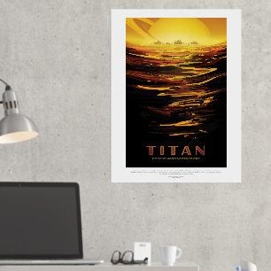 Werbung für Sci-Fi-Reisen, Mond Titan Foliendrucke