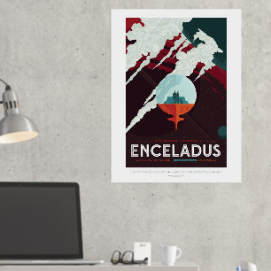 Werbung für Science-Fiction-Reisen, Planet Encelad Foliendrucke