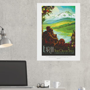 Werbung für Science-Fiction-Reisen, Planet Erde Foliendrucke