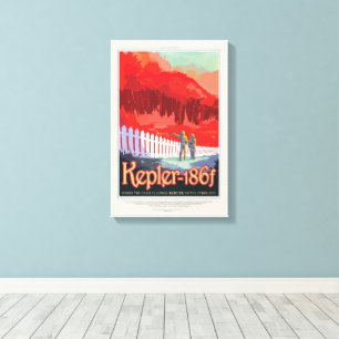 Werbung für Science-Fiction-Reisen, Planet Kepler- Leinwanddruck