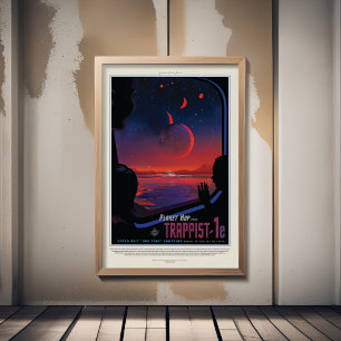 Werbung für Science-Fiction-Reisen, Planet Trapist Poster