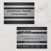 Werbung für Silber und Schwarz-Metal-Look Visitenkarte (Vorne/Hinten)