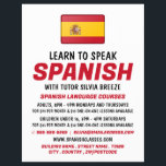 Werbung für Spanische Flagge, Spanische Sprachkurs Flyer<br><div class="desc">Spanische Fahne,  Spanisch Sprachkurse Werbung Flyer durch den Business Card Store.</div>