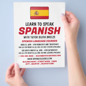 Werbung für Spanische Flagge, Spanische Sprachkurs Flyer (Hand)