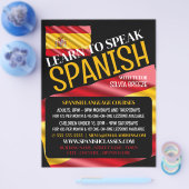 Werbung für Spanische Flagge, Spanische Sprachkurs Flyer (Einzeln)