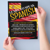 Werbung für Spanische Flagge, Spanische Sprachkurs Flyer (Hand)