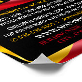 Werbung für Spanische Flagge, Spanische Sprachkurs Poster (Ecke)