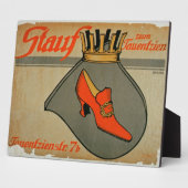 Werbung für "Stauf Shoes" (Farbe litho) Fotoplatte (Seite)