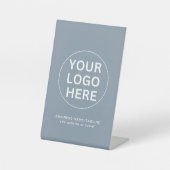 Werbung für umweltfreundliche Blue-l-Business-Logo Sockelschild (Vorderseite)