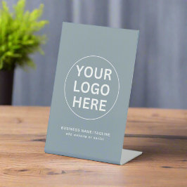 Werbung für umweltfreundliche Blue-l-Business-Logo Sockelschild