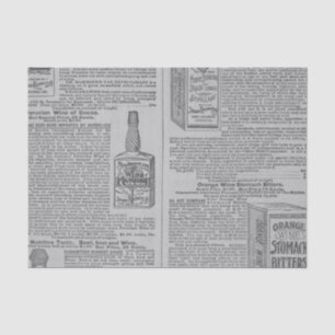 Werbung für Vintage Arzneimittel Seidenpapier