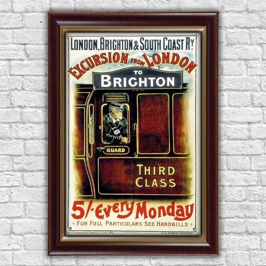 Werbung für Vintage-Bahn-Exkursionen Poster