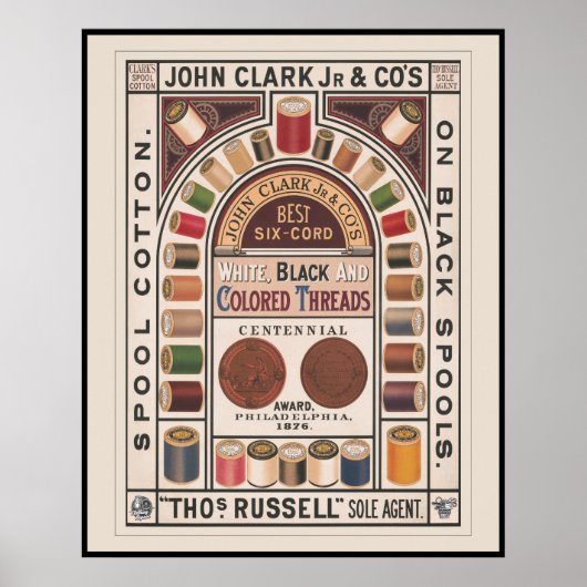 Werbung für Vintage Baumwollsägeblätter Poster (Vorne)