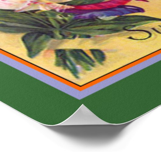 Werbung für Vintage Blume Poster (Ecke)