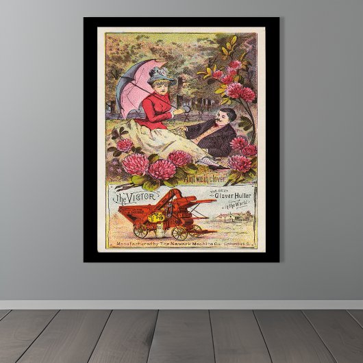 Werbung für Vintage Deckmaschine Poster