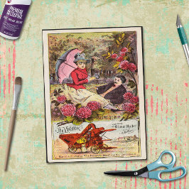 Werbung für Vintage Deckmaschine Seidenpapier