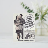 Werbung für Vintage Ehefrau-Mail-Bestellung Postkarte (Stehend Vorderseite)
