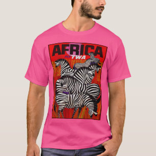 Werbung für Vintage Flugzeuge in Afrika T-Shirt