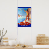 Werbung für Vintage Kleber-Colombes-Flugzeugreifen Poster (Küche)