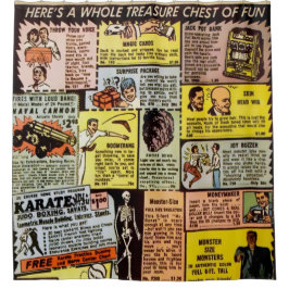 Werbung für Vintage Postsendungen Duschvorhang