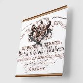 Werbung für Vintage Uhrenmacher Quadratische Wanduhr (Winkel)