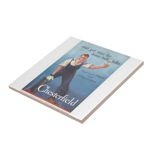 Werbung für Vintage Zigaretten Fliese (Seite)