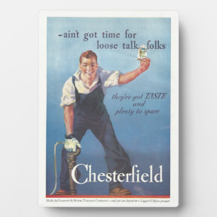 Werbung für Vintage Zigaretten Fotoplatte