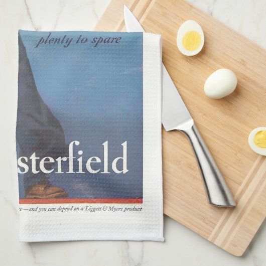 Werbung für Vintage Zigaretten Geschirrtuch (Viertel Falte)