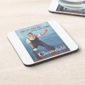 Werbung für Vintage Zigaretten Getränkeuntersetzer (Linke Seite)