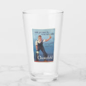 Werbung für Vintage Zigaretten Glas (Vorderseite)