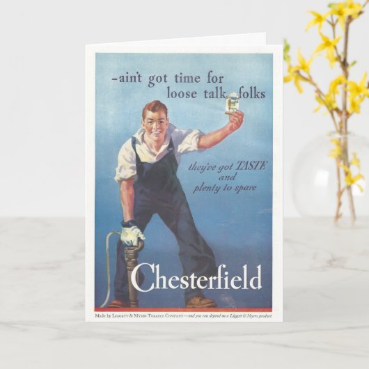 Werbung für Vintage Zigaretten Karte (Gelbe Blume)