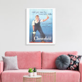 Werbung für Vintage Zigaretten Leinwanddruck (Insitu (Wohnzimmer))