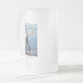 Werbung für Vintage Zigaretten Mattglas Bierglas (Vorderseite Links)