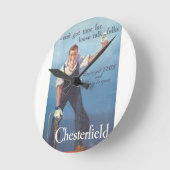 Werbung für Vintage Zigaretten Runde Wanduhr (Winkel)