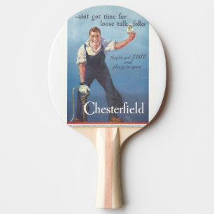 Werbung für Vintage Zigaretten Tischtennis Schläger