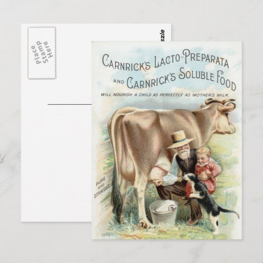 Werbung für Vintagen Bauer Postkarte (Vorne/Hinten)