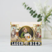 Werbung für Vintages Lagerbier Postkarte (Stehend Vorderseite)