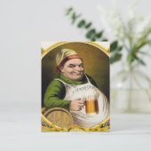 Werbung für Vintages Lagerbier Postkarte (Stehend Vorderseite)