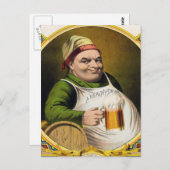 Werbung für Vintages Lagerbier Postkarte (Vorne/Hinten)