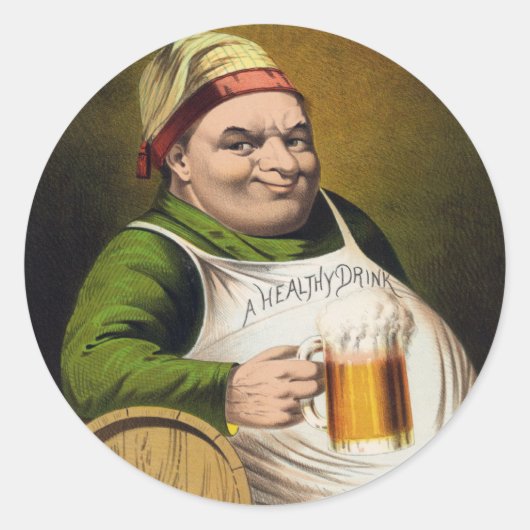 Werbung für Vintages Lagerbier Runder Aufkleber (Vorderseite)