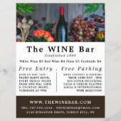 Werbung für Weinflaschen, Bar für Wein/Weinkeller Flyer (Vorne)
