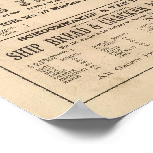 Werbung für zwölf Unternehmen, Poster (Ecke)