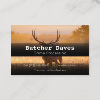 Werbung Game Deer Animal Processing Company Busi Visitenkarte