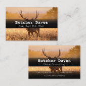 Werbung Game Deer Animal Processing Company Busi Visitenkarte (Vorne/Hinten)