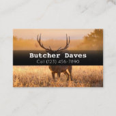 Werbung Game Deer Animal Processing Company Busi Visitenkarte (Vorderseite)