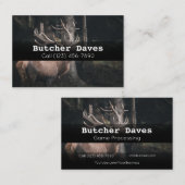 Werbung Game Deer Animal Processing Company Busi Visitenkarte (Vorne/Hinten)
