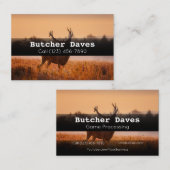 Werbung Game Deer Animal Processing Company Busi Visitenkarte (Vorne/Hinten)