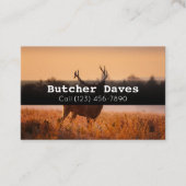 Werbung Game Deer Animal Processing Company Busi Visitenkarte (Vorderseite)
