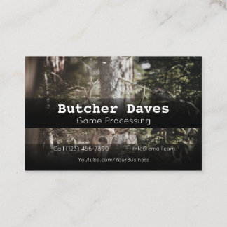 Werbung Game Deer Animal Processing Company Busi Visitenkarte
