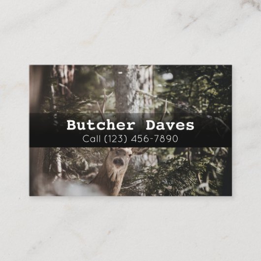 Werbung Game Deer Animal Processing Company Busi Visitenkarte (Vorderseite)